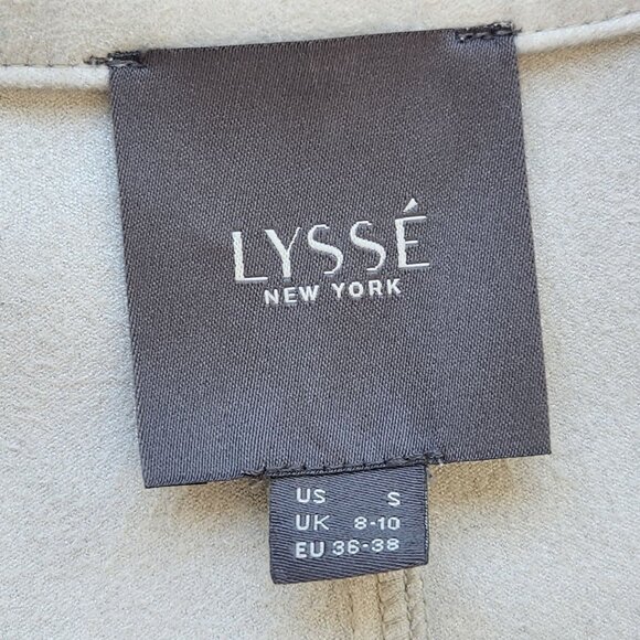 Lysse Summer Vegan Suede Zip Front Moto Jacket Soft Cozy Business Casual Small - Picture 6 of 8